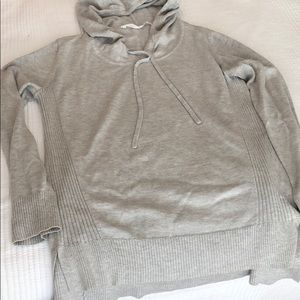 Athleta light grey sweater knit hoodie sz M